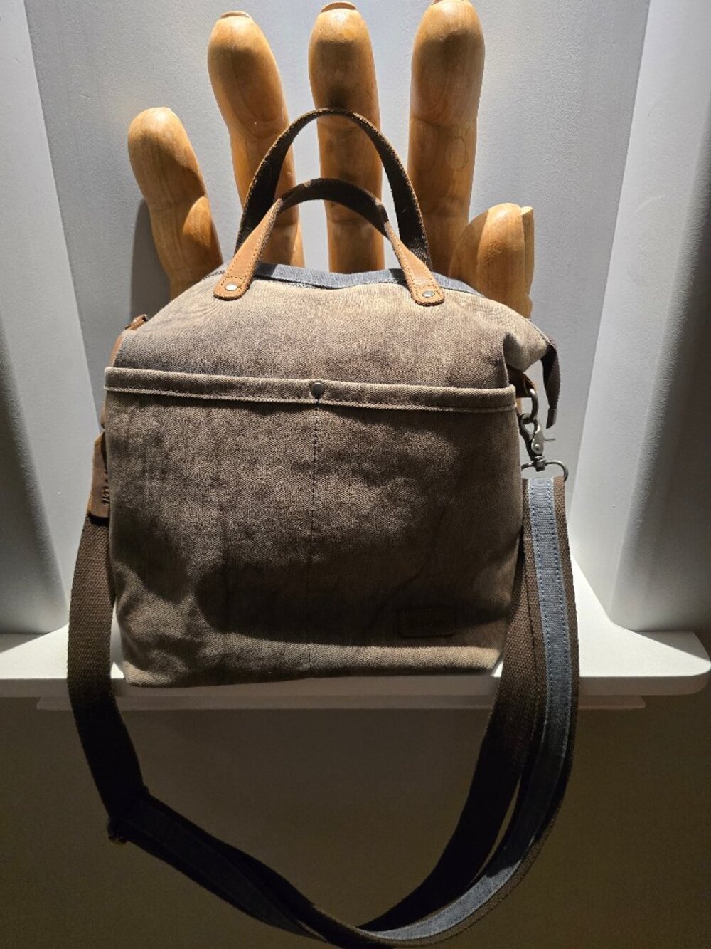 DaVan Cotton Linen Shoulder Bag CLB 566 (Green), made in Canada